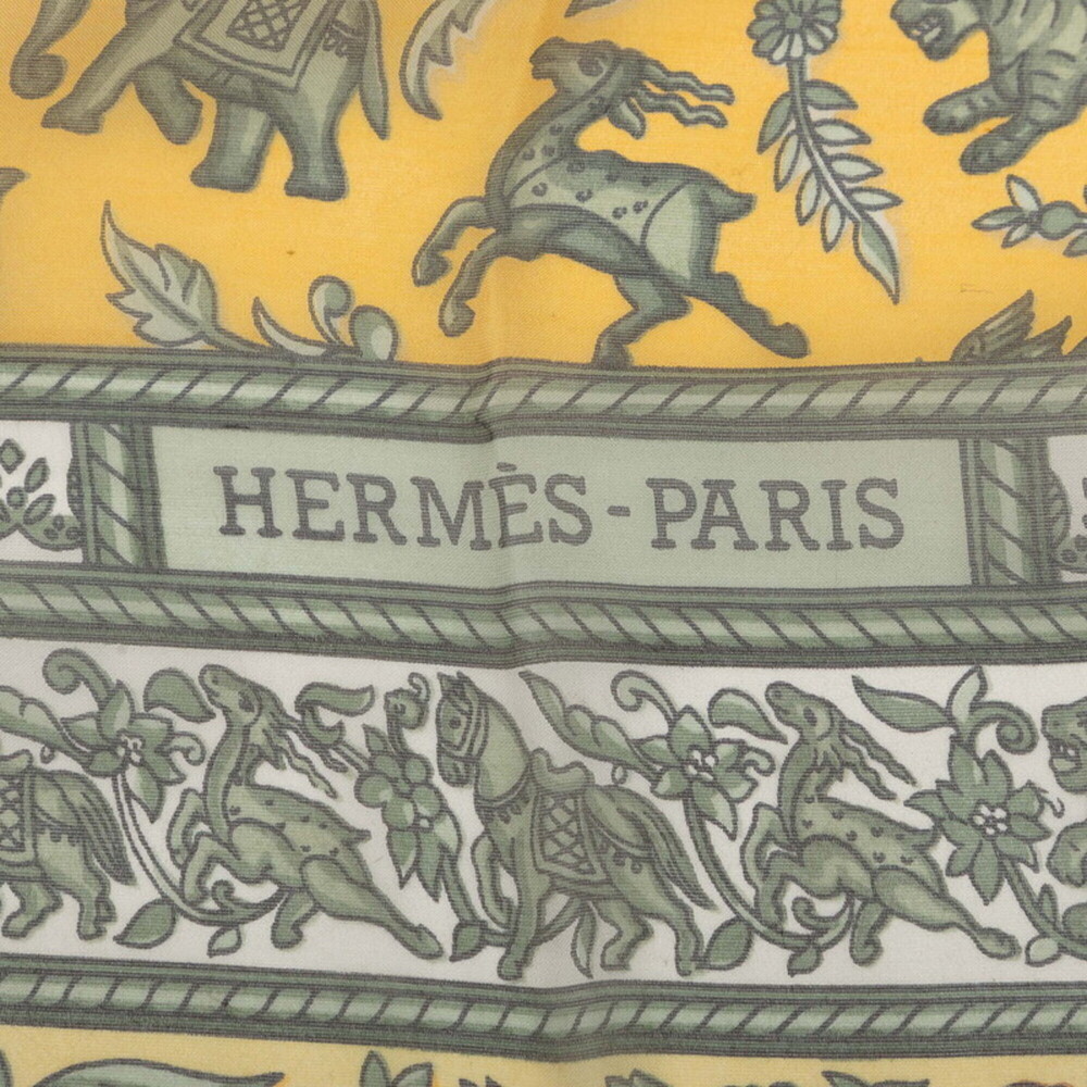 HERMES Yellow Silk Scarf - Picture 7 of 8
